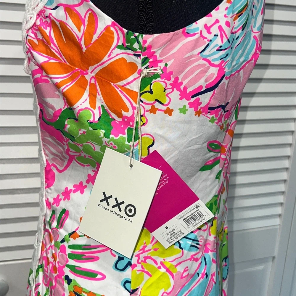 NWT Lilly Pulitzer Target 20th Anniversary Nosey Posie Sleeveless Dress Lace 🩷 - Picture 11 of 12